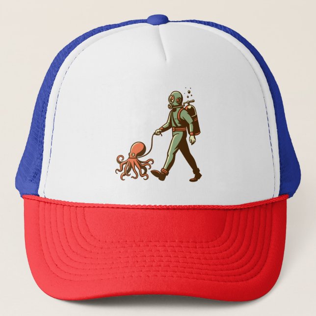 Walking the octopus trucker hat (Front)