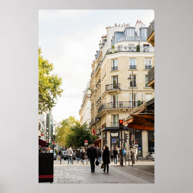 Walking through a parisian street poster (Front)