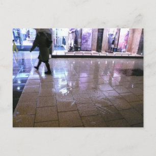 Walking Through Puddles Postcard