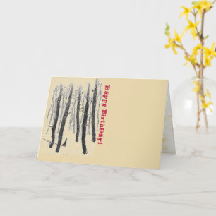 Walking Through Snowy Forest Card