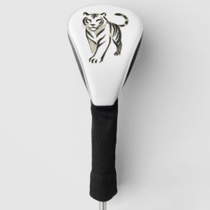 Walking Tiger Drawing - Ink Design on Golf Head Cover