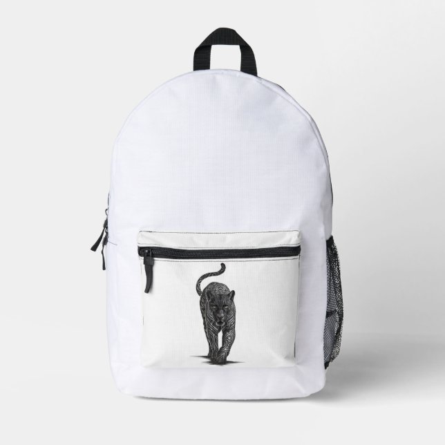 Walking Tiger Printed Backpack (Front)