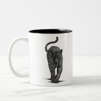 Walking Tiger Two-Tone Coffee Mug