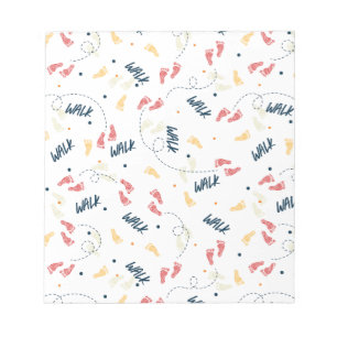 Walking Together: Adventure Footprint Pattern Notepad