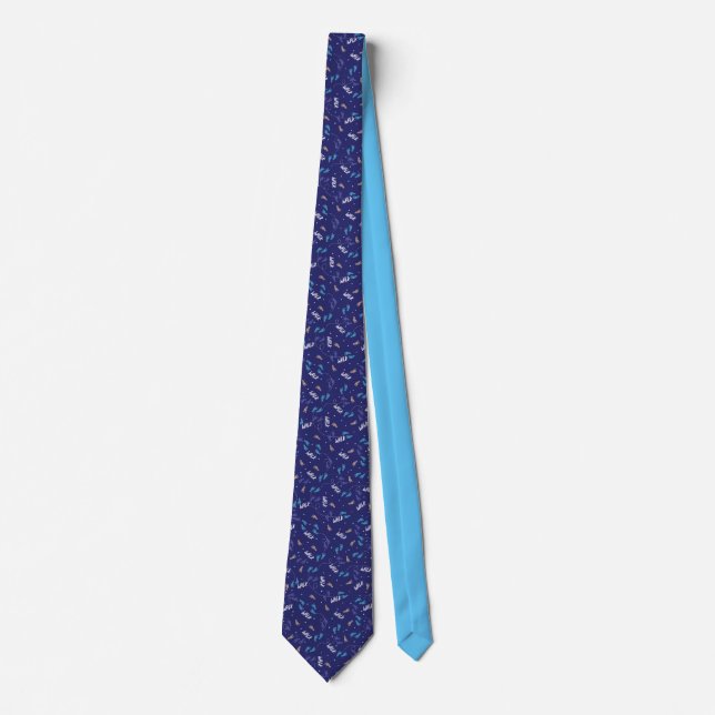 Walking Together: Adventure Footprint Silhouette  Tie (Front)