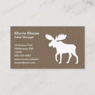 Walking White Moose Silhouette Wildlife Animal Business Card