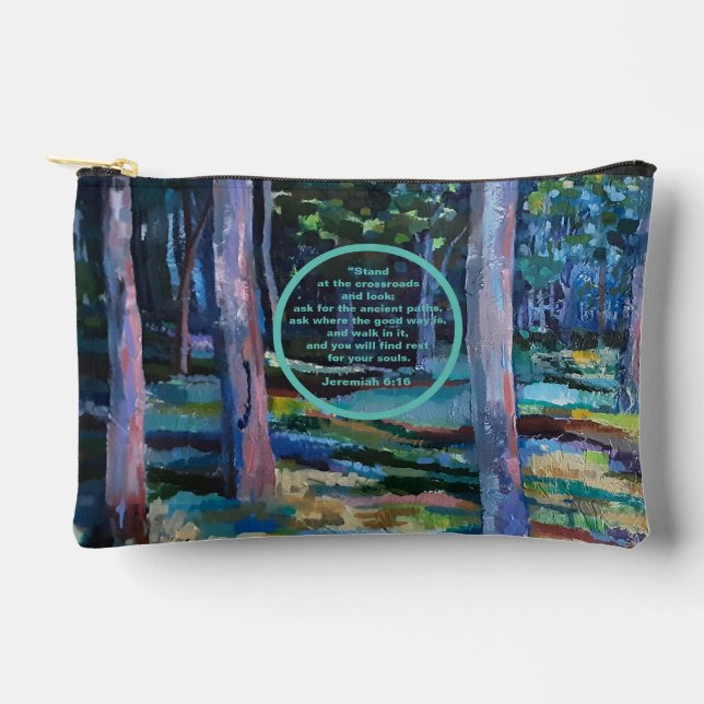 Walking with God prayerbook rosary Accessory Pouch (Front)