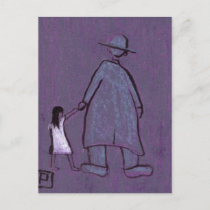 WALKING WITH GRANDAD POSTCARD