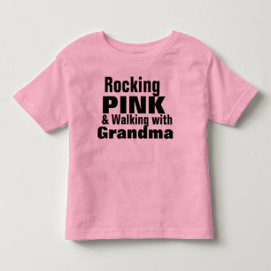 Walking With Grandma Breast Cancer Shirt