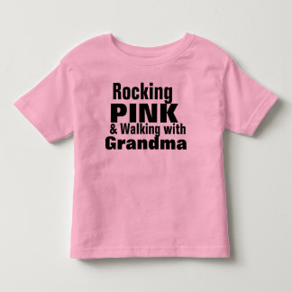 Walking With Grandma Breast Cancer Shirt