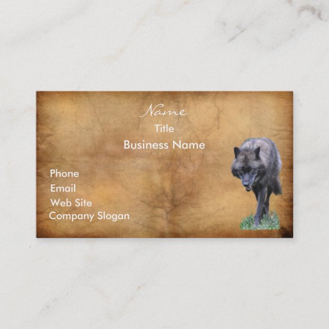 WALKING WOLF Business Card or Profile Card (Front)