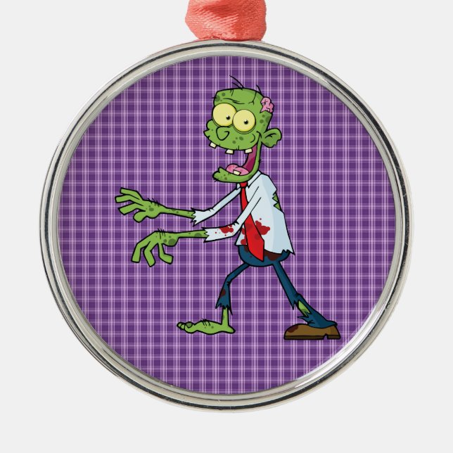 walking zombie metal tree decoration (Front)