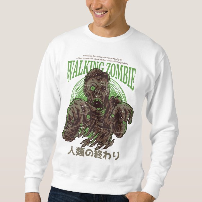Walking Zombie Sweatshirt / Scary Zombie Apocalyps (Front)