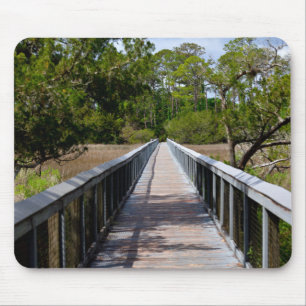 Walkway across marshland florida mouse mat