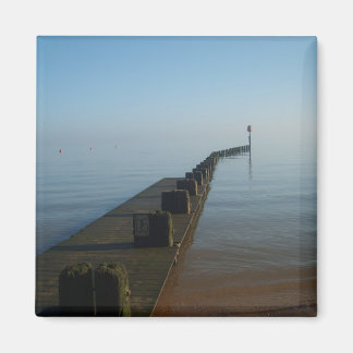 Walkway into a misty ocean magnet