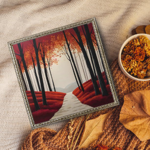 Walkway Through a Fiery Forest Photo Print