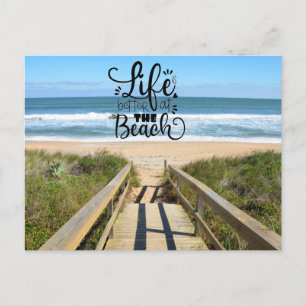 Walkway to the beach postcard