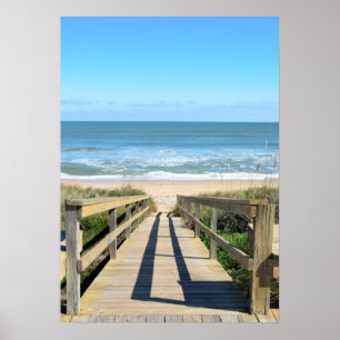Walkway to the beach poster