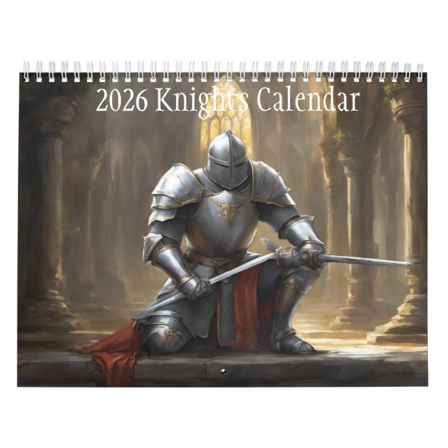 Wall 2026 Medieval Knights Calendar (Cover)