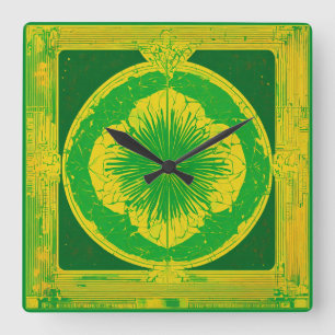 Wall art and clock