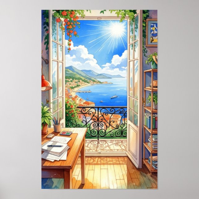 Wall art. Balcony Poster (Front)