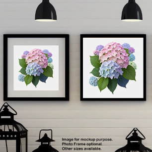 Wall Art Botanical Hydrangeas Floral Poster
