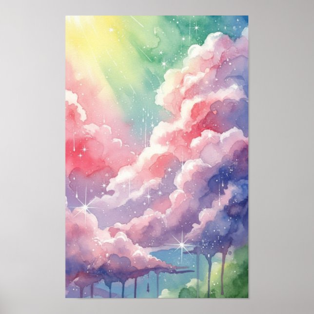 Wall art. Bright clouds Poster (Front)