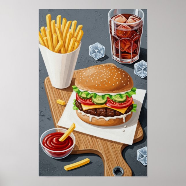 Wall art. Fast food. Poster (Front)