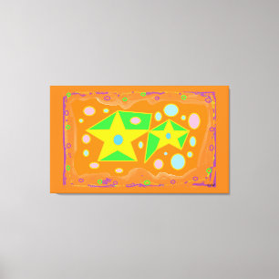 Wall art for interior decorators orange green
