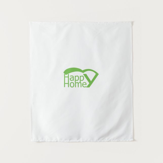 Wall Art, Happy Home Wall Art Tapestry (Front)