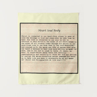 Wall art- Heart Soul Body  Tapestry