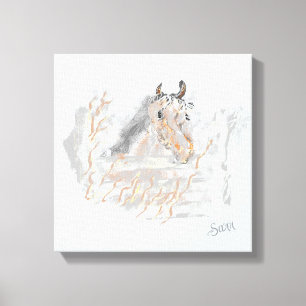Wall Art : Horse Grazing within the Fields