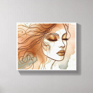 Wall Art Line Art Illustration of Woman 3