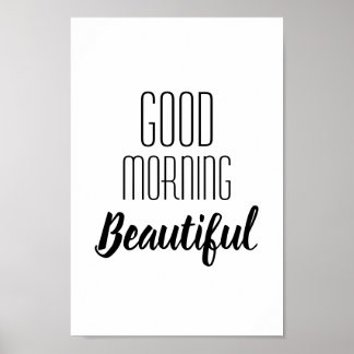 wall art motivational quote - good morning