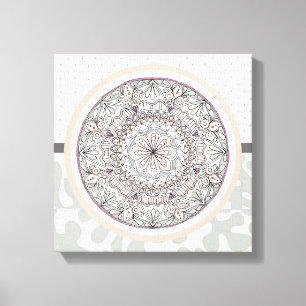 Wall Art Neutral Coloured Medallion 