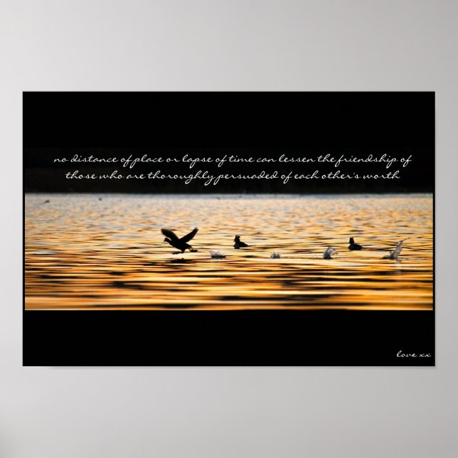 Wall Art Poster -  Friendship Quote - Love Quote - (Front)