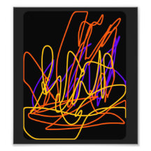 Wall art poster, original neon art design, color