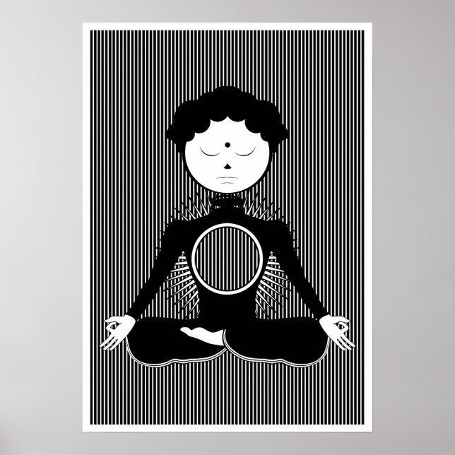 Wall Art Print, calm, meditation, minimalistic art (Front)