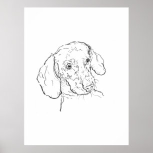 Wall Art Print,Dachshund,Sausage Dog, Wiener Dog
