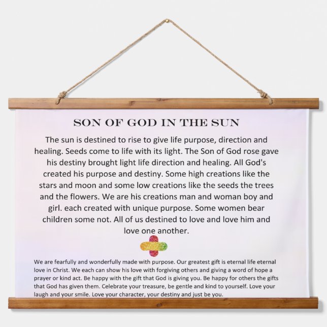 Wall art Son of God in the Sun (Front)