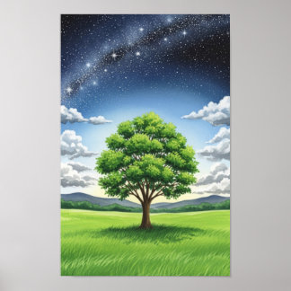 Wall art. The lonely tree Poster