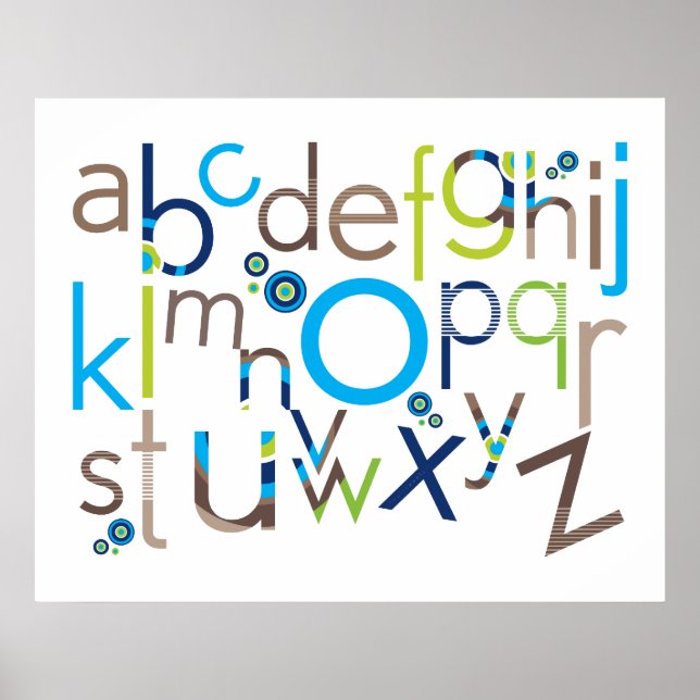 WALL ART :: TYPOGRAPHY - trendy alphabet 3 (Front)