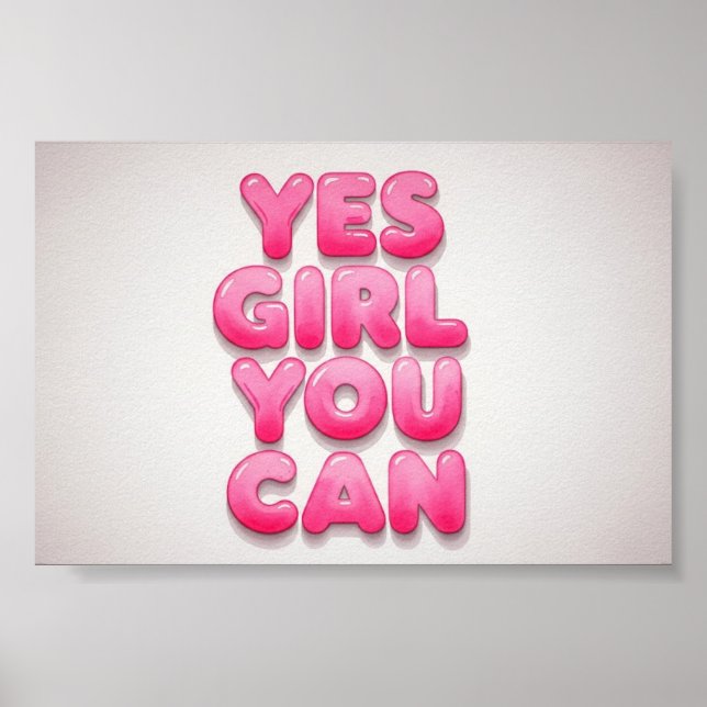 Wall Art Yes You Can Girl (Front)