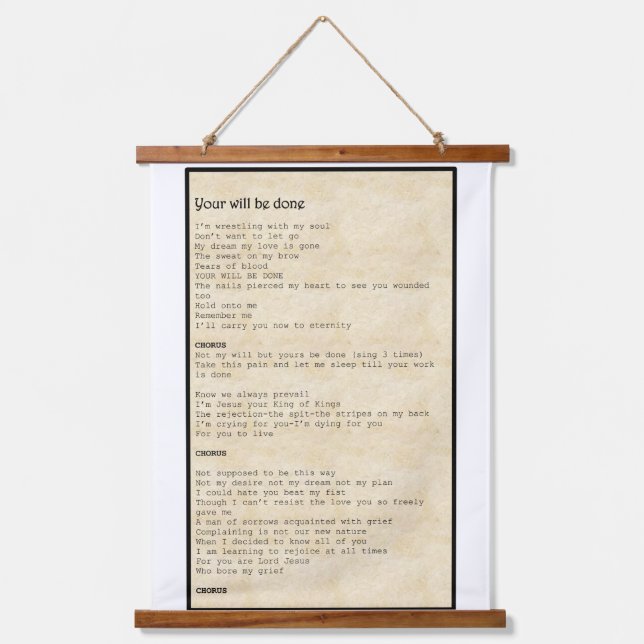 Wall art - Your will be done  (Front)