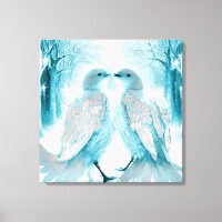 *~* Wall Artsy Love Birds AP54 Art Winter