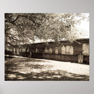 Wall at Colonial Park Cemetery (Aged) Poster