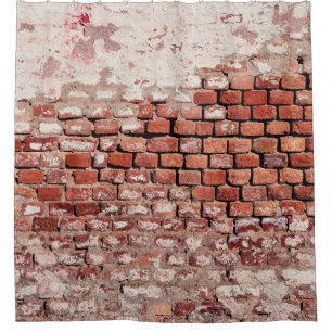 Wall brick brick wall shower curtain