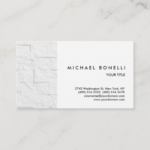 Wall Brick Linen Professional Business Card