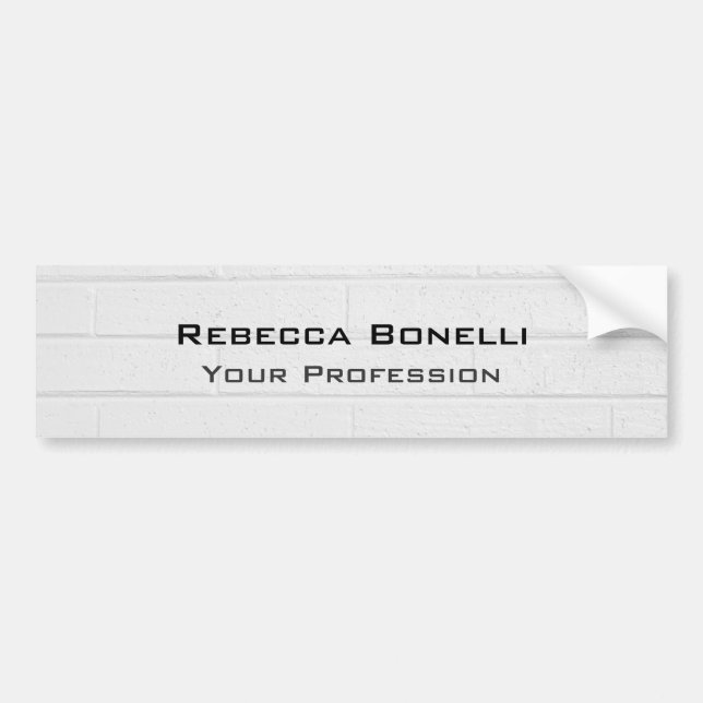 Wall Brick Unique Modern Minimalist Bumper Sticker (Front)