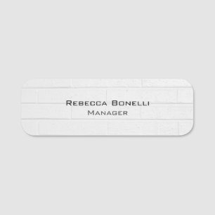 Wall Brick Unique Modern Minimalist Name Tag
